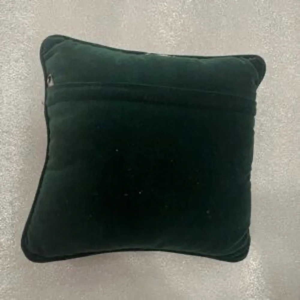 Holiday Needlepoint Decorative Throw Pillow - Red, Green, Cream